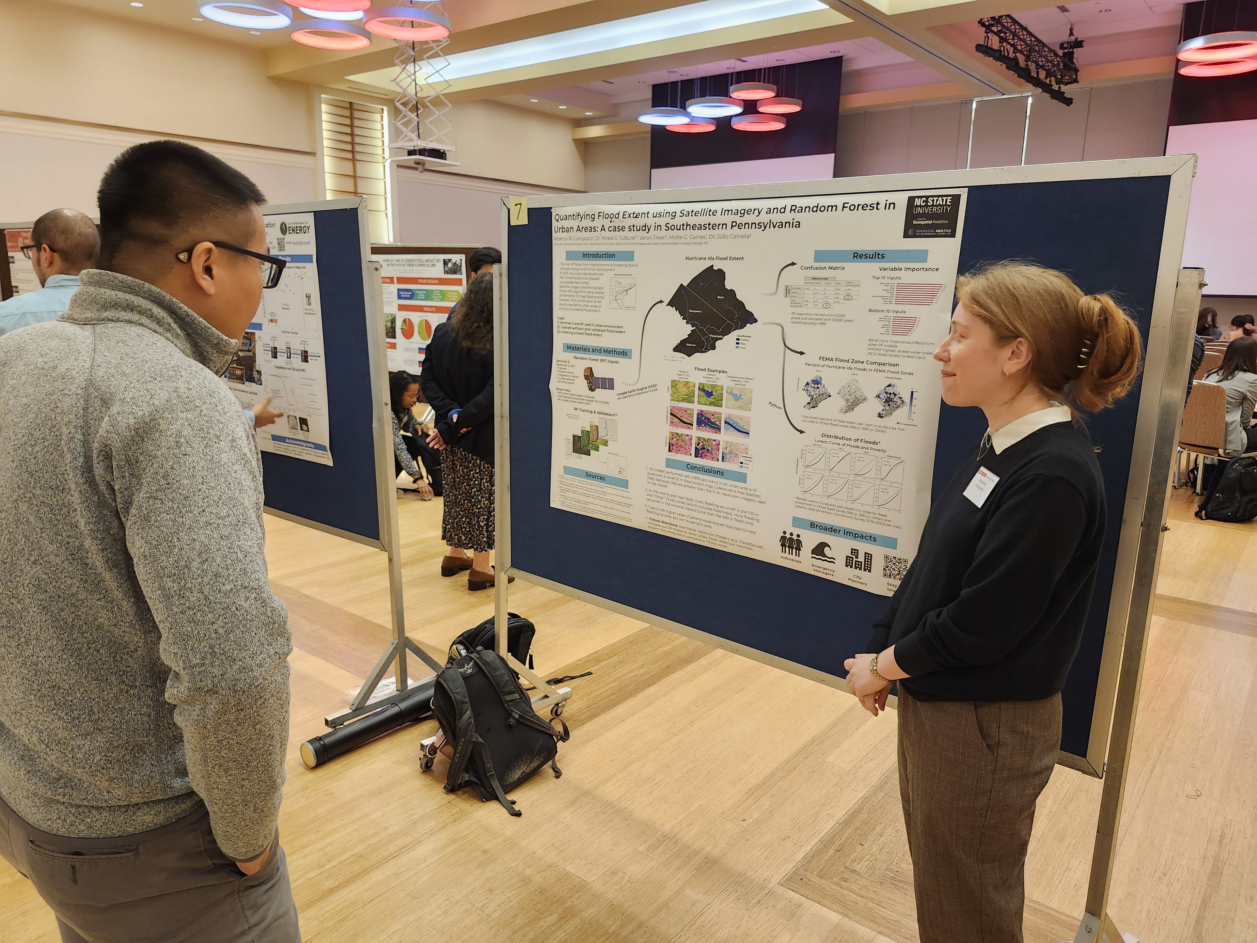 Rebecca presenting her poster during the CNR Graduate Research Symposium Poster Contest